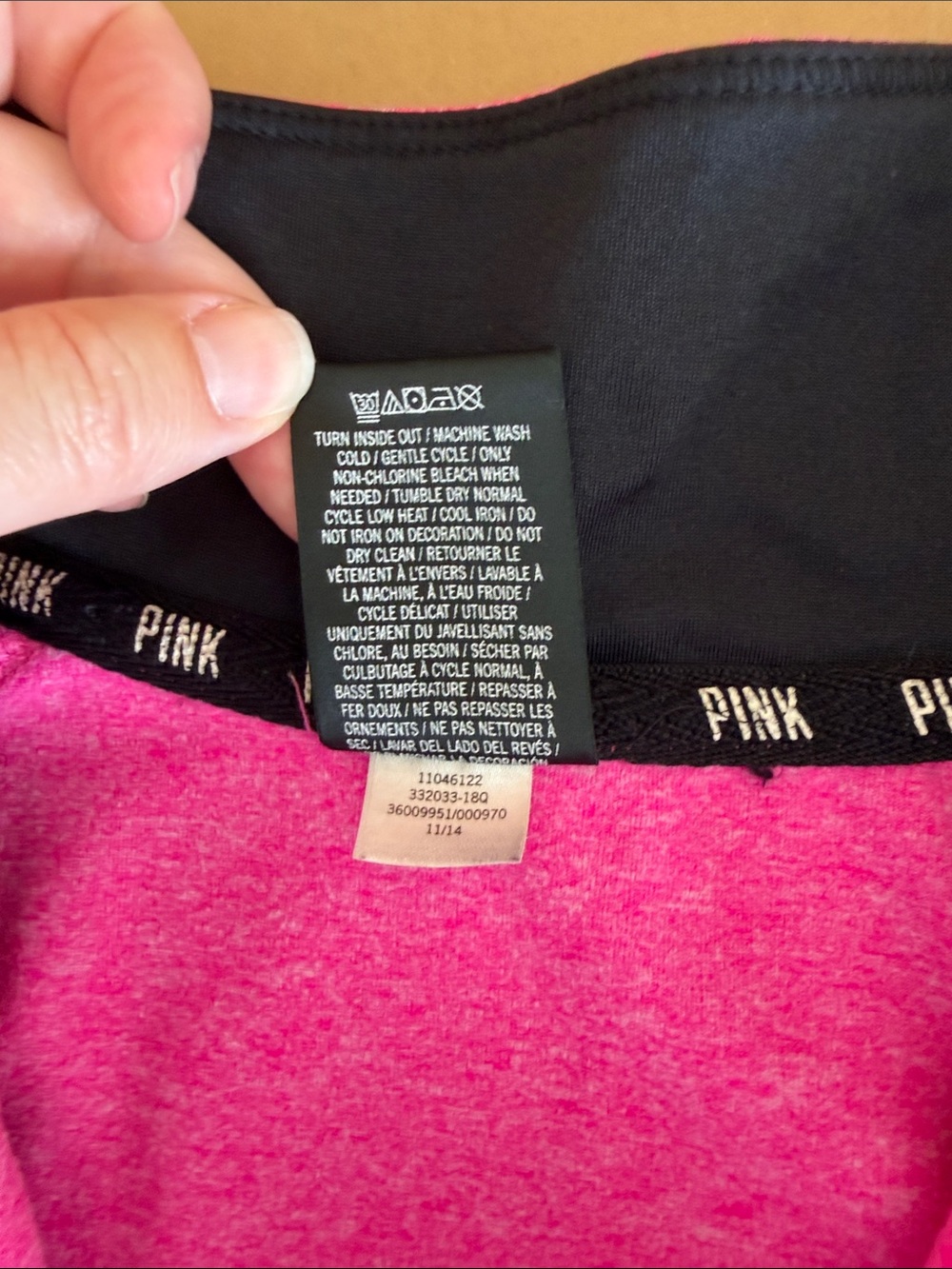 VS PINK Half Zip Pull Over size large - Picture 5 of 6